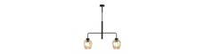 Lukka 2 Sort/Rav pendellampe - Ø14 cm, E27, 230V, uden lyskilde