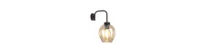Lukka K1 Sort/Rav væglampe - Ø14 cm, E27, 230V, uden lyskilde