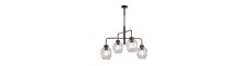 Lukka 4 Sort/Transparent pendellampe - Ø14 cm, E27, 230V, uden lyskilde