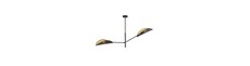 Vene 2 Sort/Guld loftslampe - Ø12 cm, E14, 230V, uden lyskilde