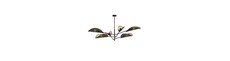 Vene 6 Sort/Guld loftslampe - Ø12 cm, E14, 230V, uden lyskilde