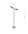 Vene LP2 Sort/Guld gulvlampe - Ø12 cm, E14, 230V, uden lyskilde