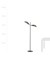 Vene LP2 Sort/Guld gulvlampe - Ø12 cm, E14, 230V, uden lyskilde