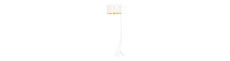 Estrella LP1 Hvid/Guld gulvlampe - Ø45 cm, E27, 230V, uden lyskilde
