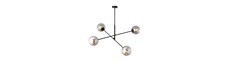 Linear 4 Sort/Grafit pendellampe - Ø14 cm, E14, 230V, uden lyskilde