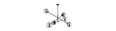 Linear 6 Sort/Grafit pendellampe - Ø14 cm, E14, 230V, uden lyskilde
