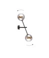 Linear K2 Sort/Grafit væglampe - Ø14 cm, E14, 230V, uden lyskilde