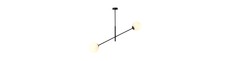Linear 2 Sort/Opal pendellampe - Ø15 cm, E14, 230V, uden lyskilde