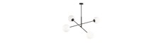 Linear 4 Sort/Opal pendellampe - Ø15 cm, E14, 230V, uden lyskilde