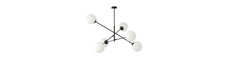 Linear 6 Sort/Opal pendellampe - Ø15 cm, E14, 230V, uden lyskilde