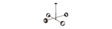 Linear 4 Sort/Stribe pendellampe - Ø14 cm, E14, 230V, uden lyskilde