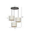 Hilde 3 Sort Premium Hvid pendellampe - Ø20 cm, E27, 230V, uden lyskilde