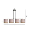 Hilde 4 Sort/Rosa pendellampe - Ø20 cm, E27, 230V, uden lyskilde