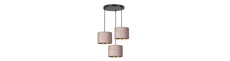 Hilde 3 Sort Premium Rosa pendellampe - Ø20 cm, E27, 230V, uden lyskilde