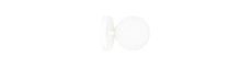 Floki K1 White-gold væglampe - Ø15 cm, E14, 230V, uden lyskilde