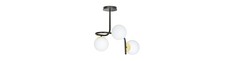 Ragnar 3 Sort/Guld loftslampe - Ø15 cm, E14, 230V, uden lyskilde
