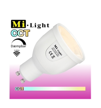 Restsalg: Mi-Light CCT 5W GU10 490Lm 2,4GHz