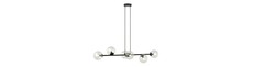 Rossi 6 Sort/Transparent pendellampe - Ø14 cm, E14, 230V, uden lyskilde