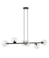 Rossi 6 Sort/Transparent pendellampe - Ø14 cm, E14, 230V, uden lyskilde