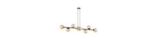 Rossi 8 Sort/Rav pendellampe - Ø14 cm, E14, 230V, uden lyskilde
