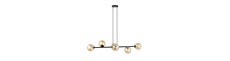 Rossi 6 Sort/Rav pendellampe - Ø14 cm, E14, 230V, uden lyskilde