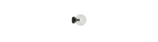 Rossi K1 Sort/Transparent væglampe - Ø14 cm, E14, 230V, uden lyskilde