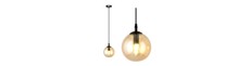 Cosmo 1 Sort/Rav pendellampe - Ø14 cm, E14, 230V, uden lyskilde
