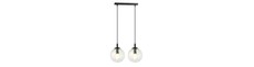 Cosmo 2 Sort/Transparent pendellampe - Ø14 cm, E14, 230V, uden lyskilde