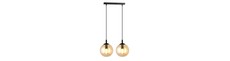 Cosmo 2 Sort/Rav pendellampe - Ø14 cm, E14, 230V, uden lyskilde
