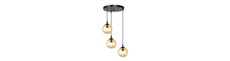Cosmo 3 Sort Premium Rav pendellampe - Ø14 cm, E14, 230V, uden lyskilde