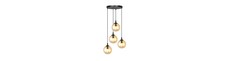Cosmo 4 Sort Premium Rav pendellampe - Ø14 cm, E14, 230V, uden lyskilde