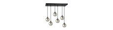 Cosmo 6 Sort/Grafit pendellampe - Ø14 cm, E14, 230V, uden lyskilde