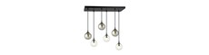 Cosmo 6 Sort MIX2 pendellampe - Ø14 cm, E14, 230V, uden lyskilde