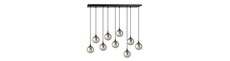 Cosmo 9 Sort/Grafit pendellampe - Ø14 cm, E14, 230V, uden lyskilde