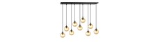 Cosmo 9 Sort/Rav pendellampe - Ø14 cm, E14, 230V, uden lyskilde