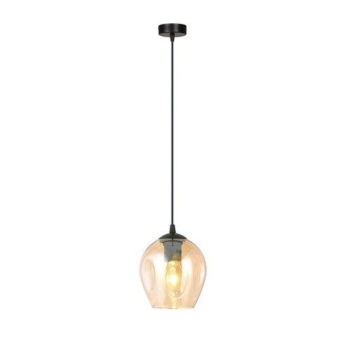 Istar 1 Sort/Rav pendellampe - Ø14 cm, E27, 230V, uden lyskilde