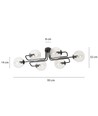 Brendi 6A Sort/Transparent loftslampe - Ø14 cm, E14, 230V, uden lyskilde