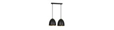Lenox 2 Sort / Guld pendellampe - E27, 230V, uden lyskilde