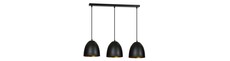 Lenox 3 Sort / Guld pendellampe - E27, 230V, uden lyskilde