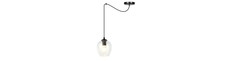 Level 1 Sort/Transparent pendellampe - Ø14 cm, E27, 230V, uden lyskilde
