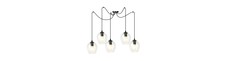 Level 5 Sort/Transparent pendellampe - Ø14 cm, E27, 230V, uden lyskilde