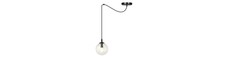 Gigi 1 Sort/Transparent pendellampe - Ø14 cm, E14, 230V, uden lyskilde