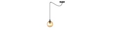 Gigi 1 Sort/Rav pendellampe - Ø14 cm, E14, 230V, uden lyskilde