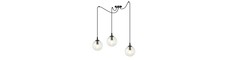 Gigi 3 Sort/Transparent pendellampe - Ø14 cm, E14, 230V, uden lyskilde