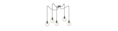 Gigi 5 Sort/Transparent pendellampe - Ø14 cm, E14, 230V, uden lyskilde