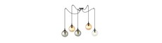 Gigi 5 Sort Mix pendellampe - Ø14 cm, E14, 230V, uden lyskilde