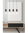 Outlet: Fumiko 4 Sort/Guld pendellampe - GU10, 230V, uden lyskilde