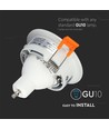GU10-lampe - rund, hvid
