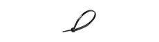 Kabelbinder 10 cm, 100 stk - Bredde 2,5 mm sort