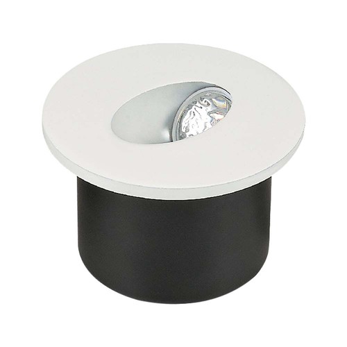 3W Ø7,5cm rund LED indbygningsspot til trapper - 270lm, 4000K, hvid, hul: Ø6,2 cm